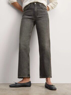 Everlane Women's Size 25 The Cheeky Straight Grey Jeans 27.5 in Inseam NEW